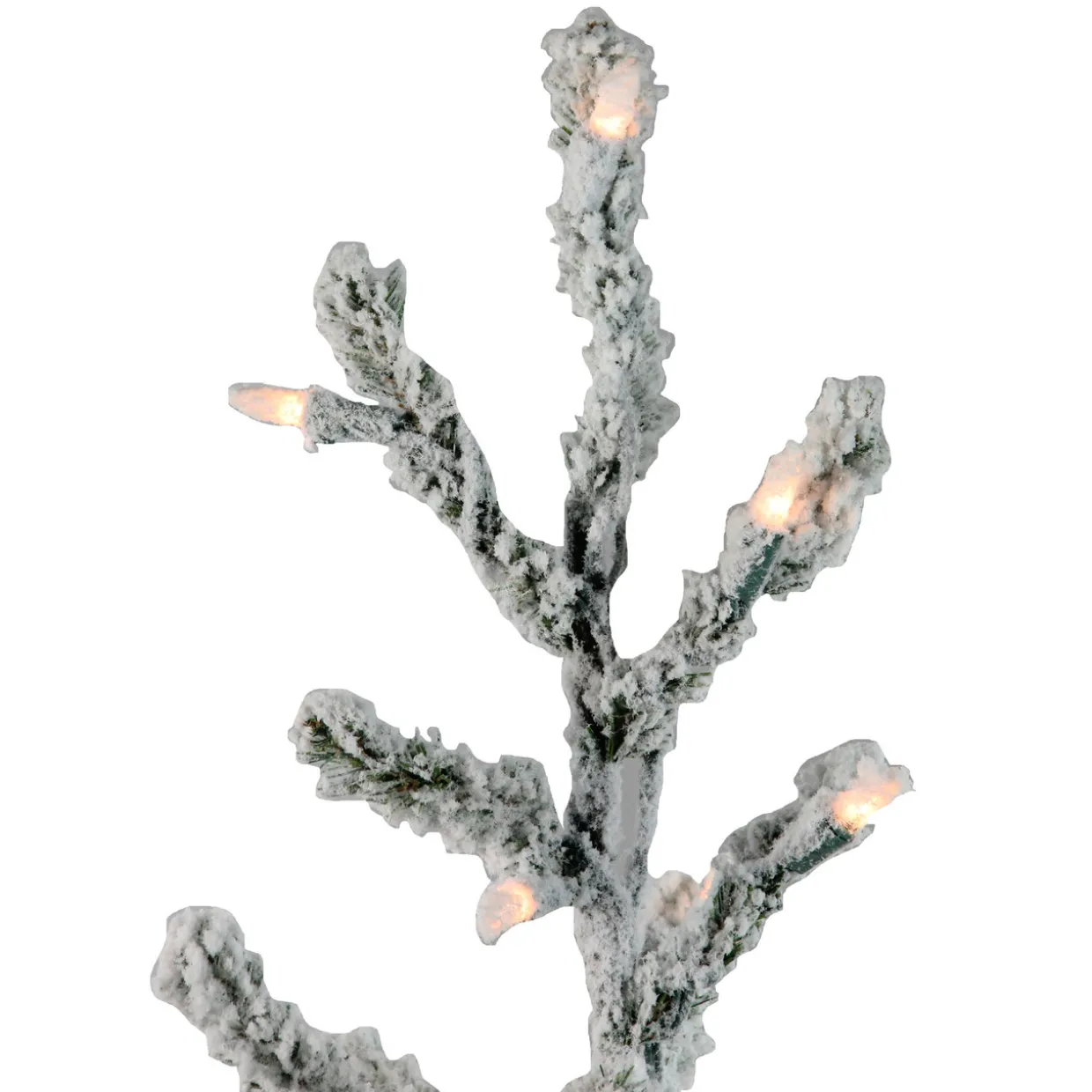 3' Pre-Lit Flocked Alpine Twig Artificial Christmas Tree - Warm White Lights
