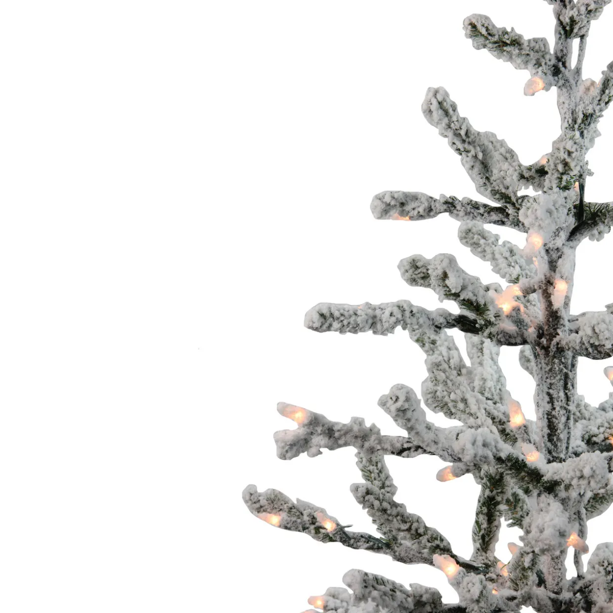 3' Pre-Lit Flocked Alpine Twig Artificial Christmas Tree - Warm White Lights