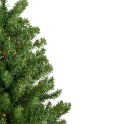 4' Pre-Lit Full Canadian Pine Artificial Christmas Tree, Multicolor Lights