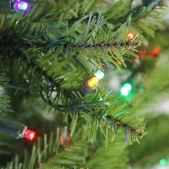 7.5' Pre-Lit Full Northern Pine Artificial Christmas Tree - Multicolor LED Lights