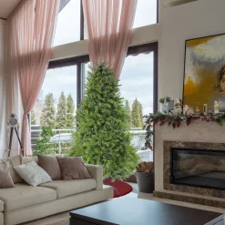 7.5' Pre-Lit Full Northern Pine Artificial Christmas Tree - Multicolor LED Lights