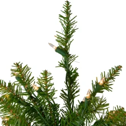 4' Pre-Lit Full Northern Pine Artificial Christmas Tree, Clear Lights