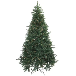 7.5' Pre-Lit Full Northern Pine Artificial Christmas Tree, Clear Lights