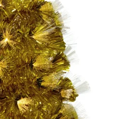 3' Pre-Lit Gold Fiber Optic Artificial Christmas Tree, White Lights