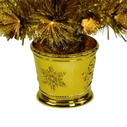 3' Pre-Lit Gold Fiber Optic Artificial Christmas Tree, White Lights