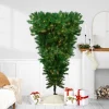 7' Pre-Lit Green Sugar Pine Upside Down Artificial Christmas Tree - Clear Lights