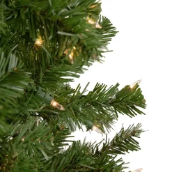 7.5' Pre-Lit Hazelton Spruce Pencil Artificial Christmas Tree, Clear Lights