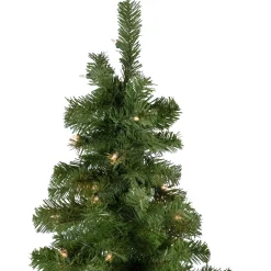 7.5' Pre-Lit Hazelton Spruce Pencil Artificial Christmas Tree, Clear Lights