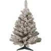 3' Pre-Lit Heavily Flocked Madison Pine Medium Artificial Christmas Tree, Clear Lights