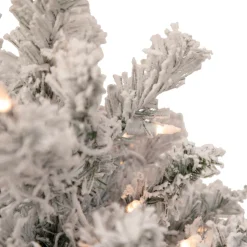 3' Pre-Lit Heavily Flocked Madison Pine Medium Artificial Christmas Tree, Clear Lights