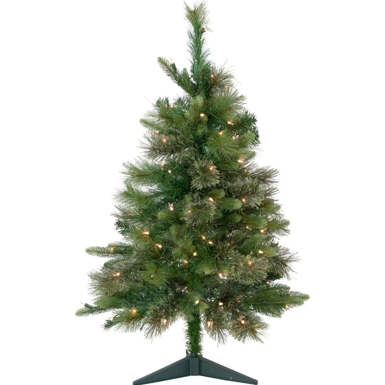 3' Pre-Lit Kingston Cashmere Pine Full Artificial Christmas Tree, Clear Lights
