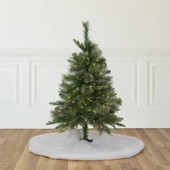 3' Pre-Lit Kingston Cashmere Pine Full Artificial Christmas Tree, Clear Lights
