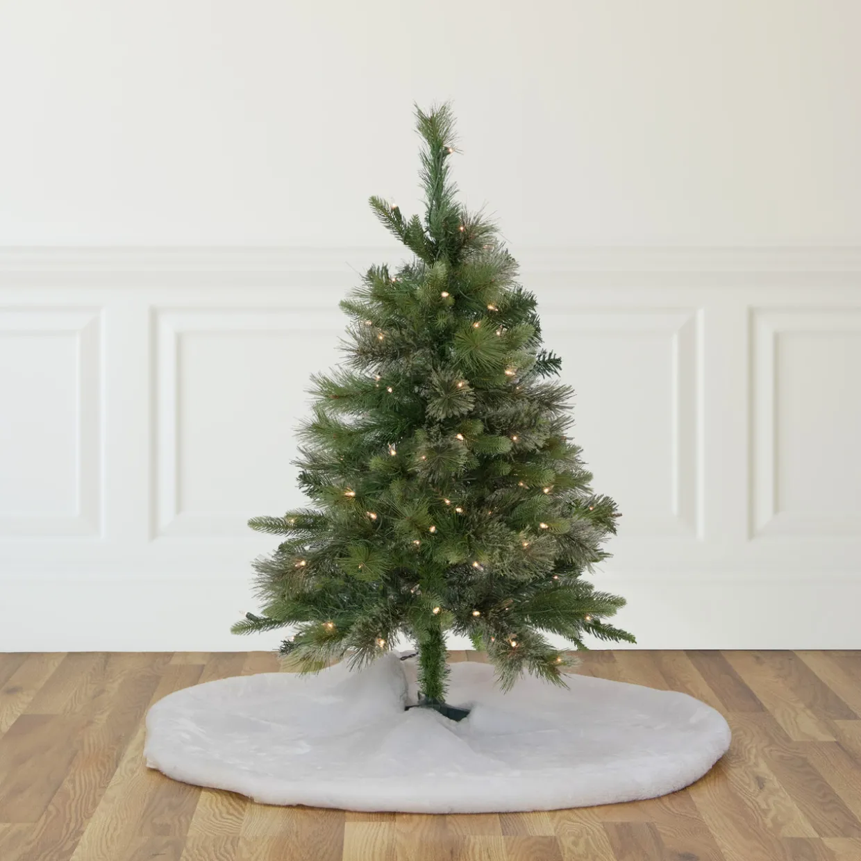 3' Pre-Lit Kingston Cashmere Pine Full Artificial Christmas Tree, Clear Lights