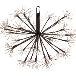 12" Pre-Lit LED Brown Christmas Ball Decoration - Warm White Lights