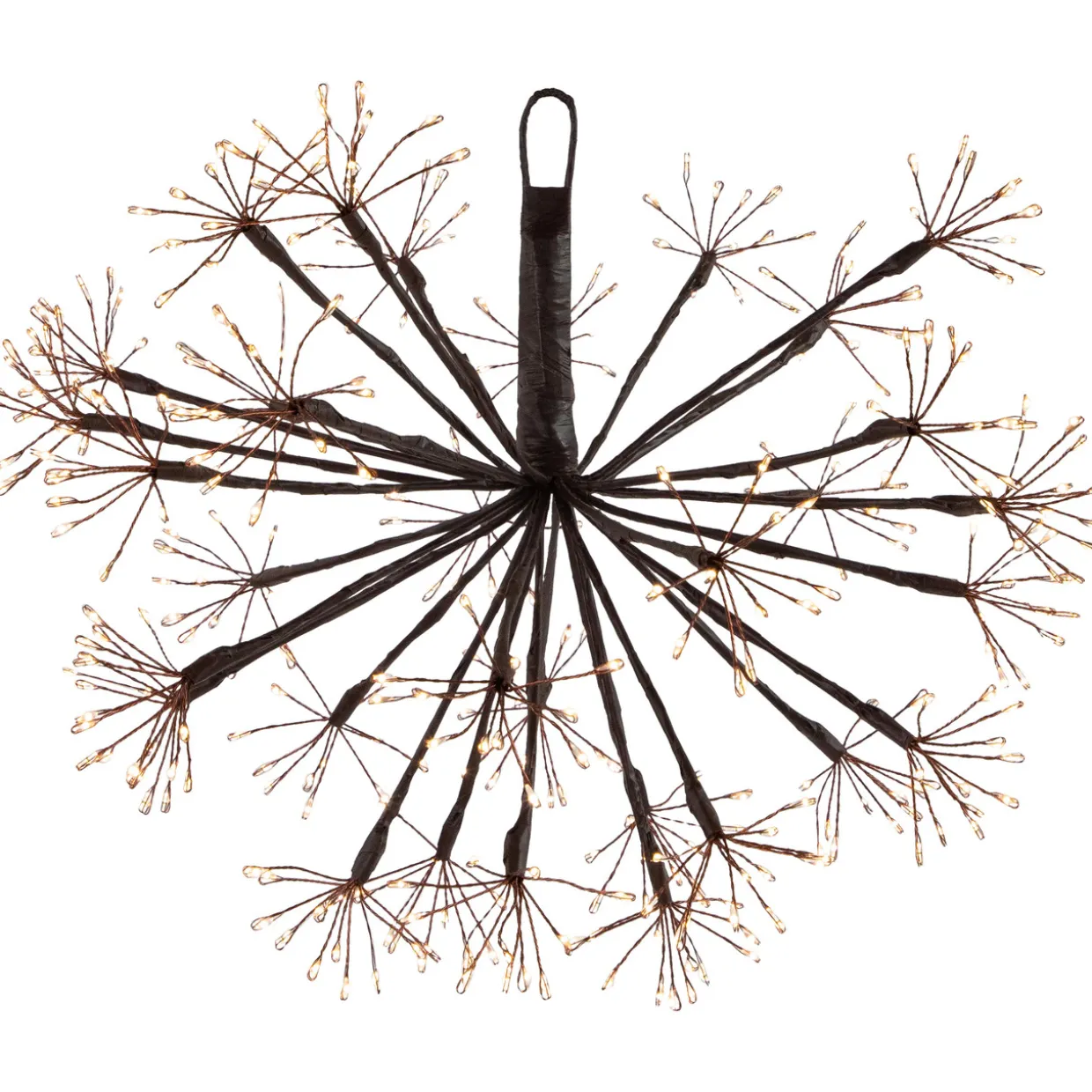 12" Pre-Lit LED Brown Christmas Ball Decoration - Warm White Lights