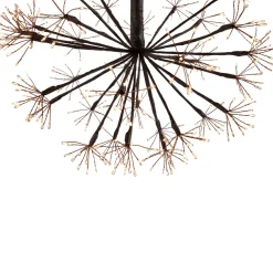 12" Pre-Lit LED Brown Christmas Ball Decoration - Warm White Lights