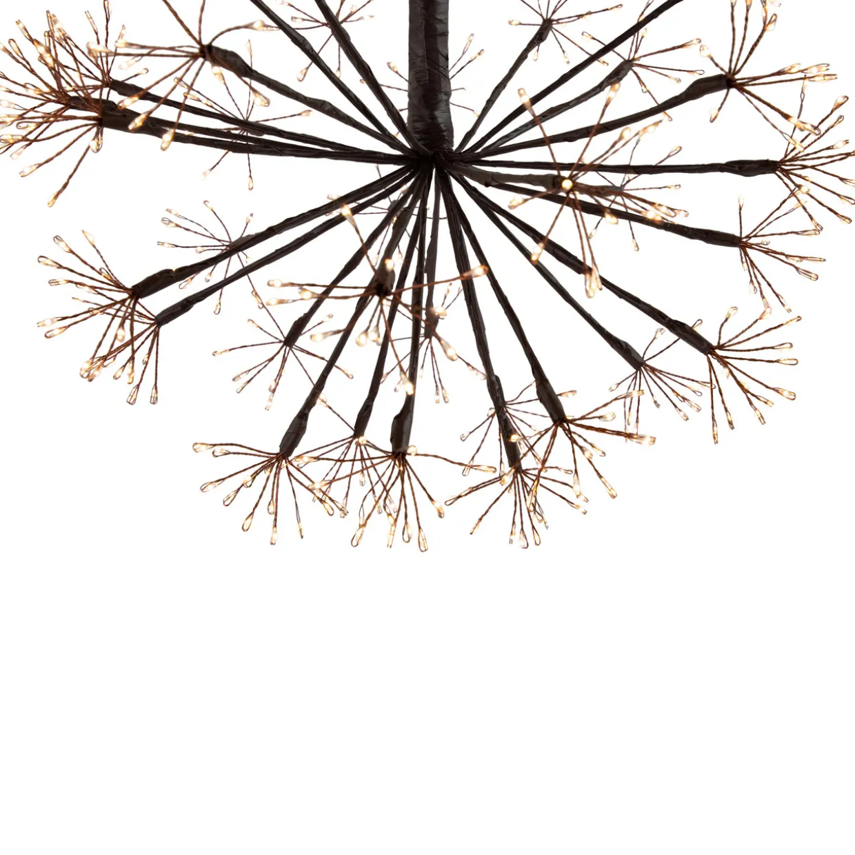 12" Pre-Lit LED Brown Christmas Ball Decoration - Warm White Lights