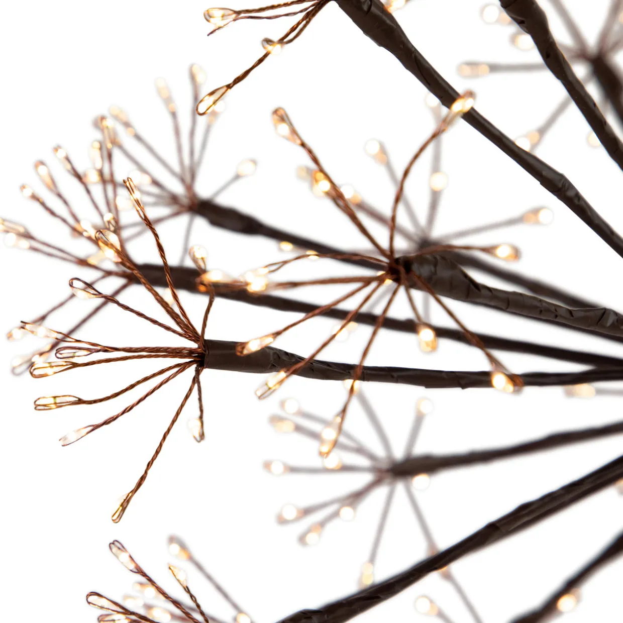 12" Pre-Lit LED Brown Christmas Ball Decoration - Warm White Lights