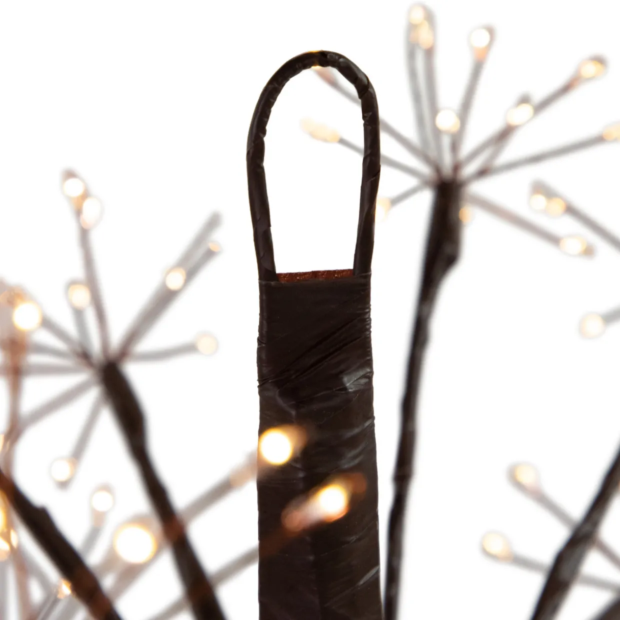 12" Pre-Lit LED Brown Christmas Ball Decoration - Warm White Lights