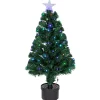 4' Pre-Lit LED Fiber Optic Artificial Christmas Tree with Color Changing Stars