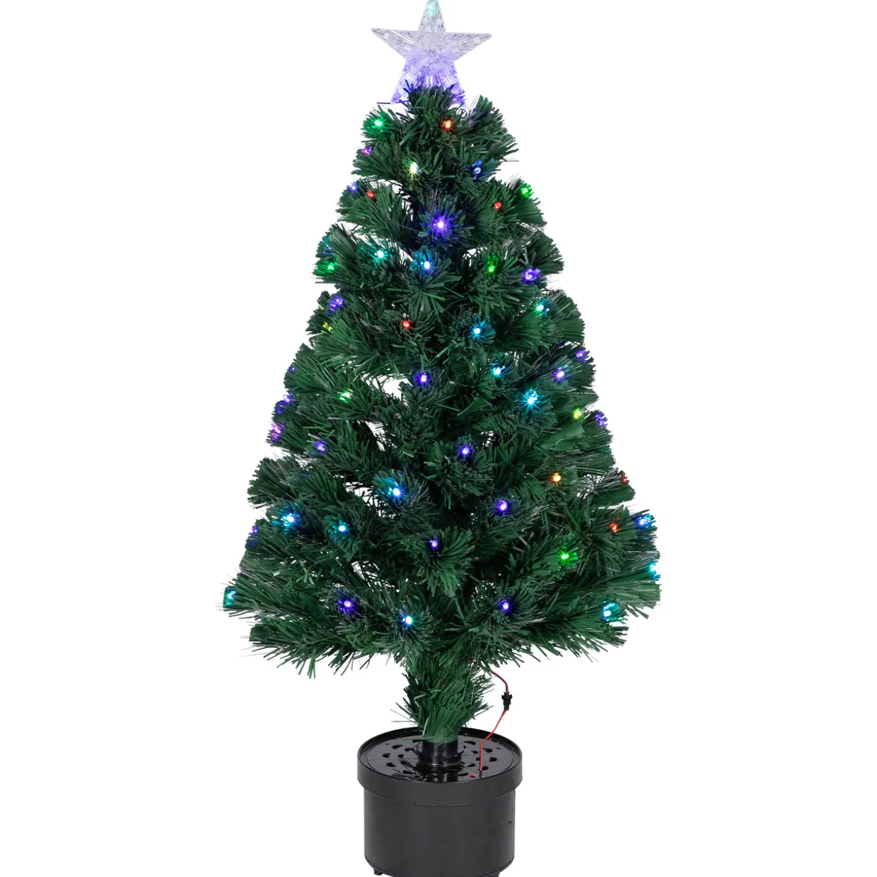 4' Pre-Lit LED Fiber Optic Artificial Christmas Tree with Color Changing Stars