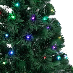 4' Pre-Lit LED Fiber Optic Artificial Christmas Tree with Color Changing Stars