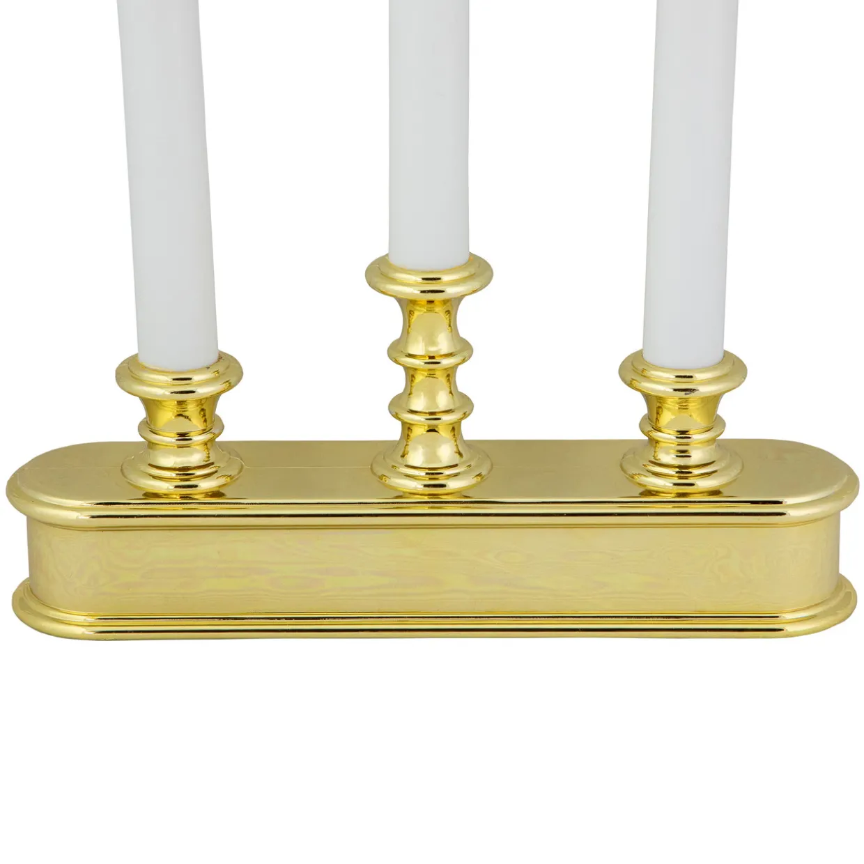 10" Pre-Lit LED White Lighted Candolier Christmas Candle Lamp