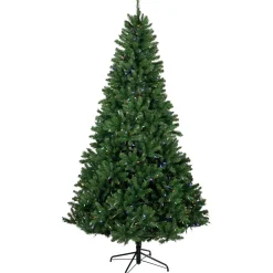 7.5' Pre-Lit Manchester Pine Instant Connect Artificial Christmas Tree, Dual LED Lights