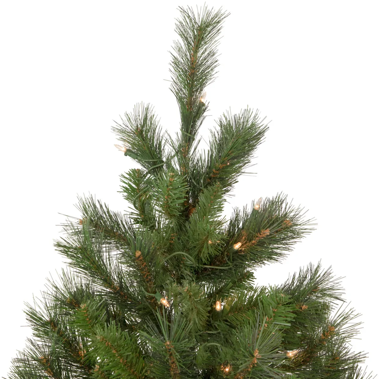 6.5' Pre-Lit Medium Beaver Pine Artificial Christmas Wall Tree, Clear Lights