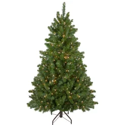 5' Pre-Lit Medium Canadian Pine Artificial Christmas Tree, Clear Lights