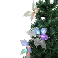 3' Pre-Lit Medium Fiber Optic Floral Artificial Christmas Tree - Multi-Color Lights