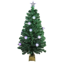 4' Pre-Lit Medium Fiber Optic Pine Cone Artificial Christmas Tree - Multicolor LED Lights