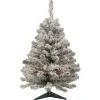 3' Pre-Lit Medium Heavily Flocked Madison Pine Artificial Christmas Tree, Multi Lights