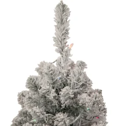 3' Pre-Lit Medium Heavily Flocked Madison Pine Artificial Christmas Tree, Multi Lights