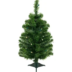 2' Pre-Lit Medium Mixed Classic Pine Artificial Christmas Tree - Warm White LED Lights