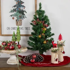 2' Pre-Lit Medium Mixed Classic Pine Artificial Christmas Tree - Warm White LED Lights