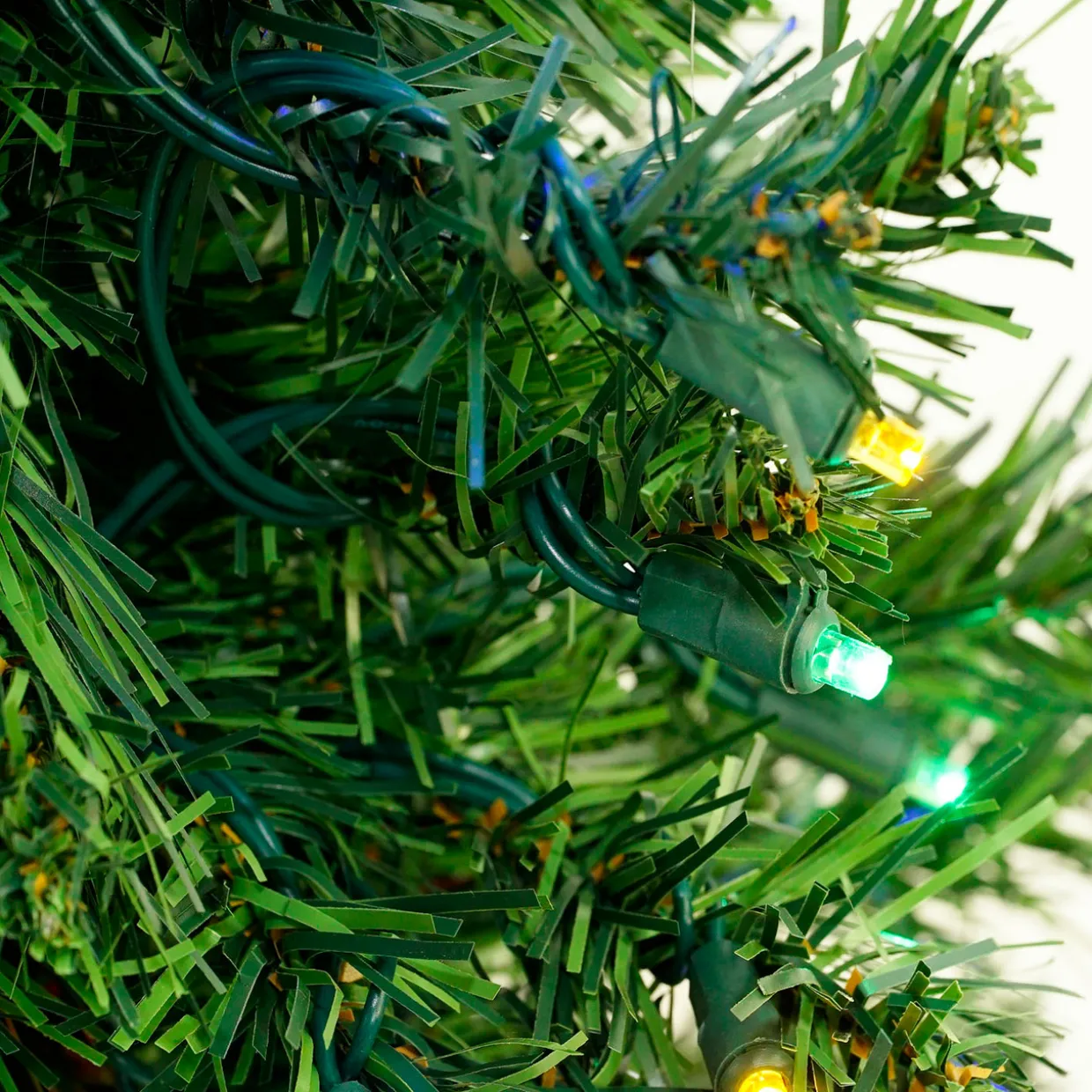 2' Pre-Lit Medium Mixed Classic Pine Artificial Christmas Tree - Multicolor LED Lights