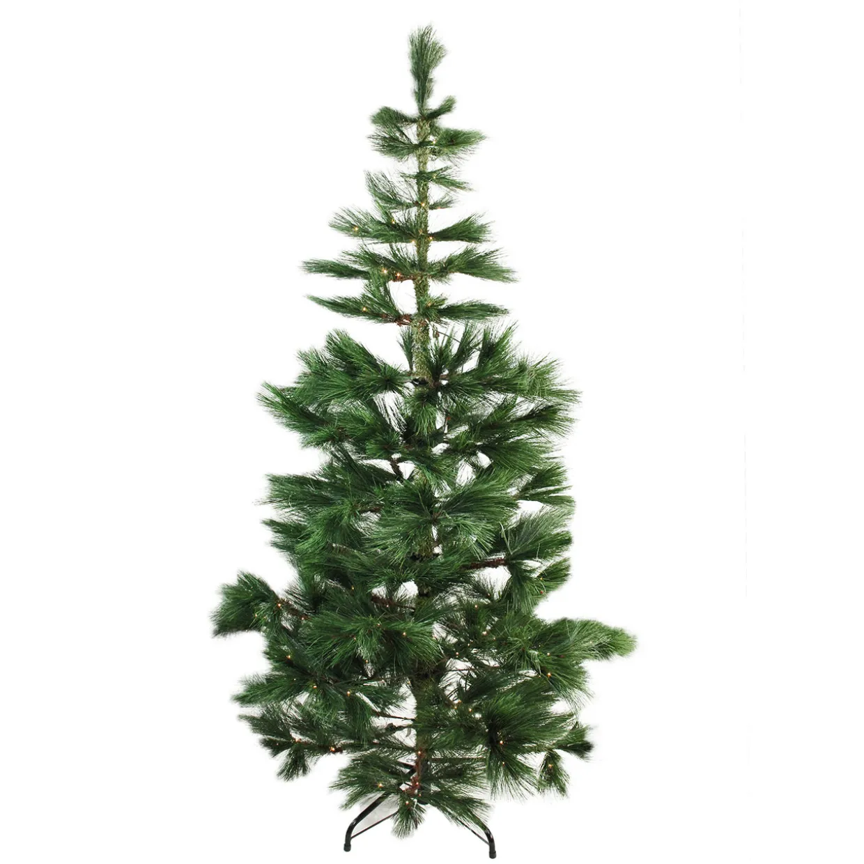 7' Pre-Lit Medium Pine Artificial Christmas Tree - Warm Clear LED Lights