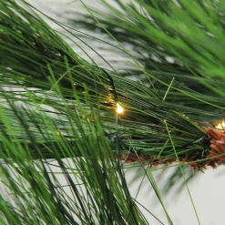 7' Pre-Lit Medium Pine Artificial Christmas Tree - Warm Clear LED Lights