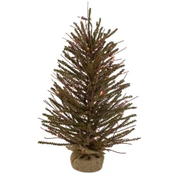 2' Pre-Lit Medium Potted Warsaw Twig Artificial Christmas Tree - Clear Lights