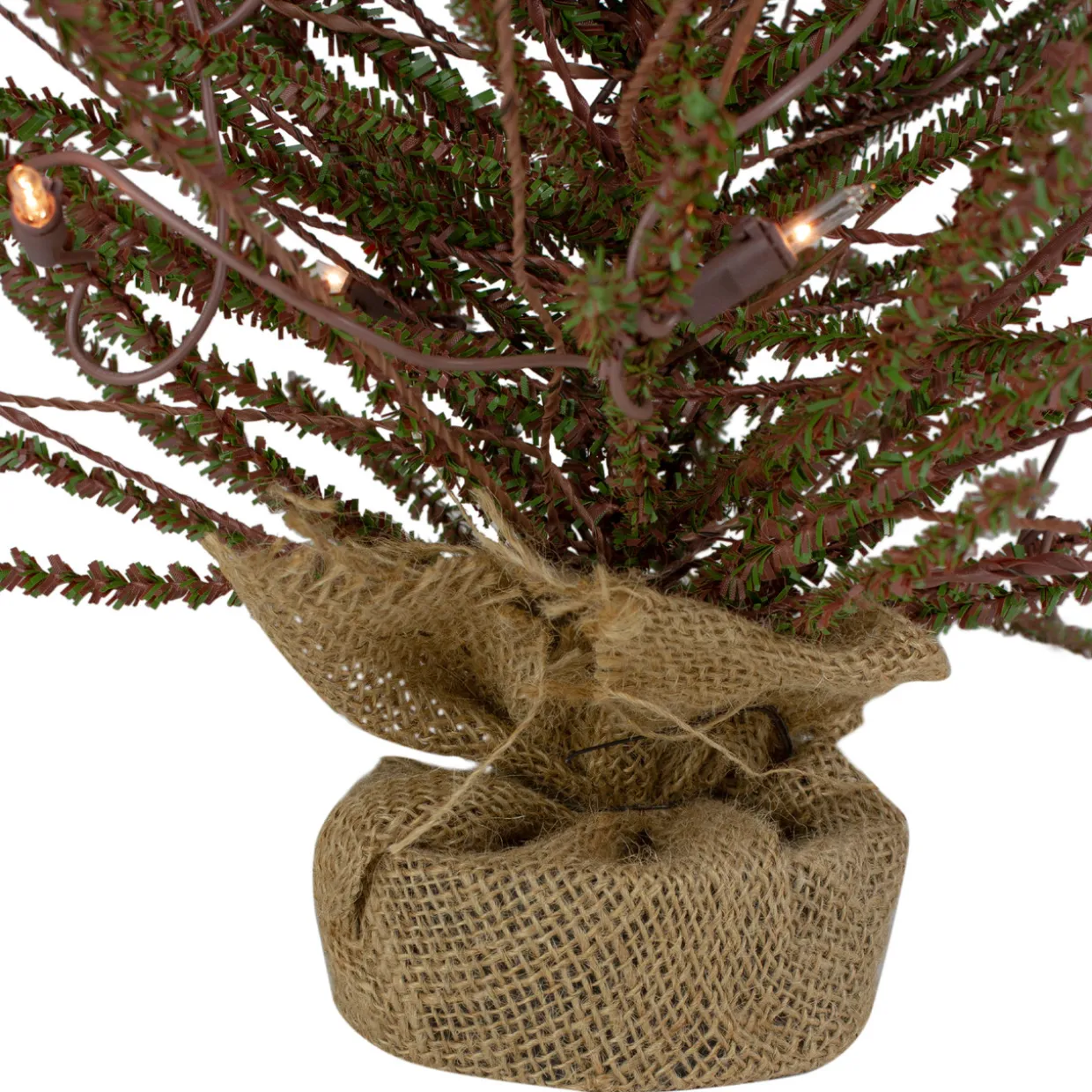 2' Pre-Lit Medium Potted Warsaw Twig Artificial Christmas Tree - Clear Lights