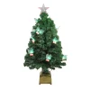 3' Pre-Lit Medium Profile Holly Berries Artificial Christmas Tree - Multi-Color LED Lights