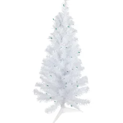 3' Pre-Lit Medium White Pine Artificial Christmas Tree - Green Lights