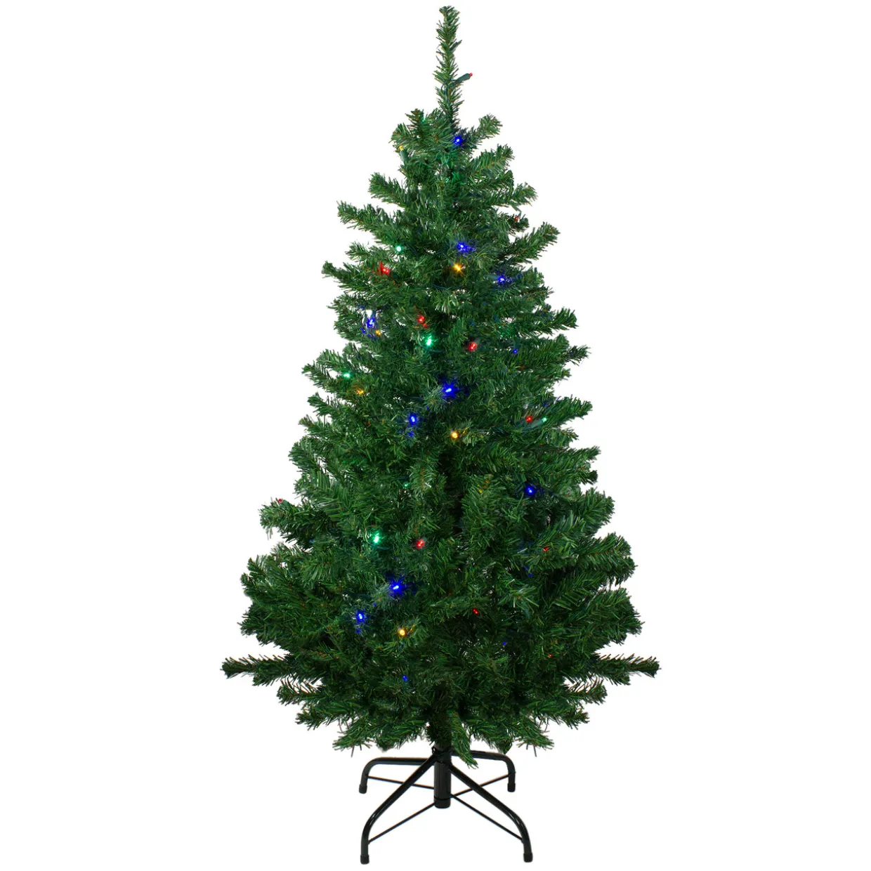 4' Pre-Lit Mixed Classic Pine Medium Artificial Christmas Tree - Multi LED Lights