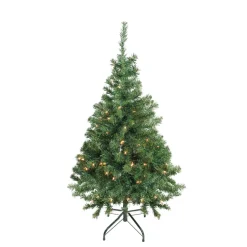 4' Pre-Lit Niagara Pine Medium Artificial Christmas Tree, Clear Lights
