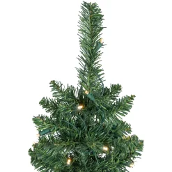 6' Pre-Lit Northern Balsam Fir Pencil Artificial Christmas Tree, Warm Clear LED Lights