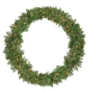 48" Pre-Lit Northern Pine Artificial Christmas Wreath With Clear Lights