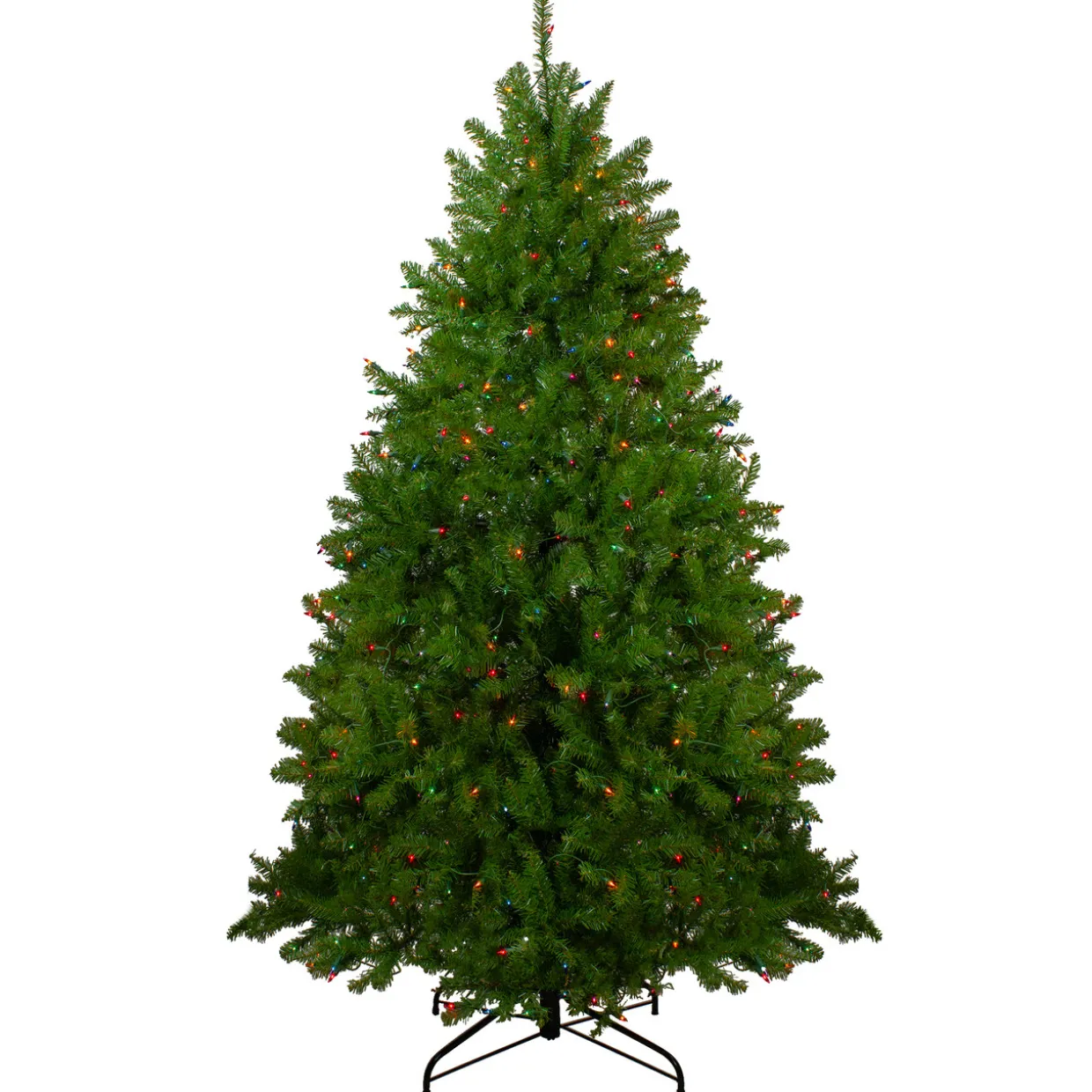 6.5' Pre-Lit Northern Pine Full Artificial Christmas Tree - Multi-Color Lights