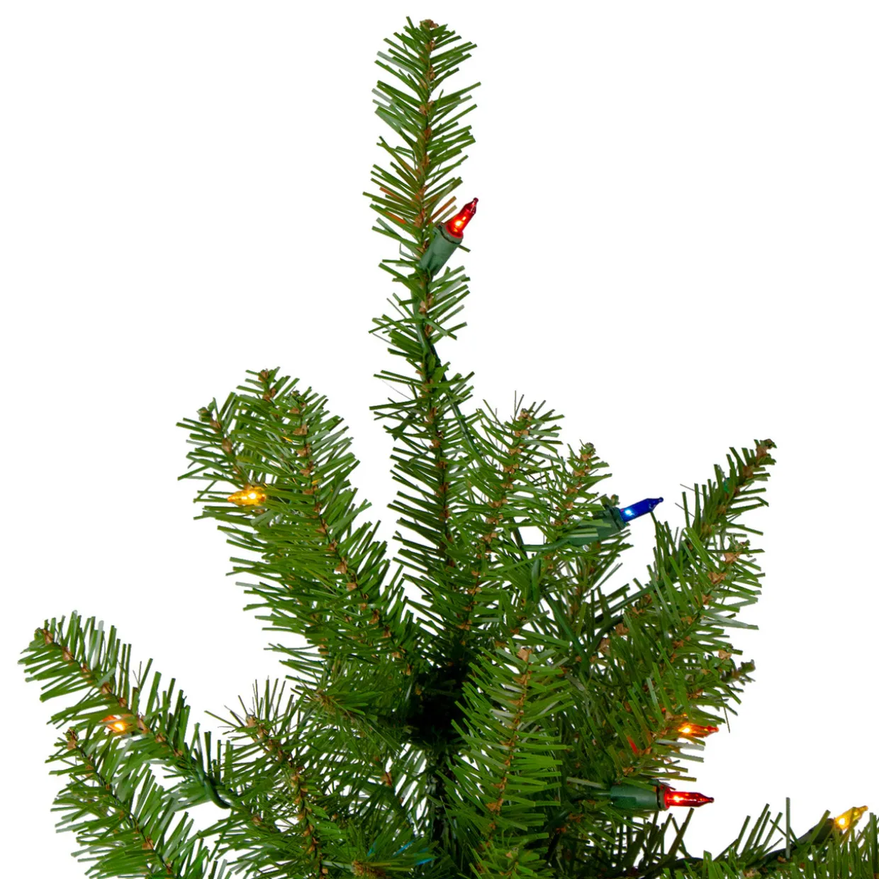 6.5' Pre-Lit Northern Pine Full Artificial Christmas Tree - Multi-Color Lights