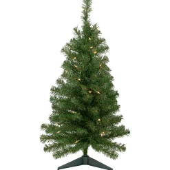 3' Pre-Lit Oakridge Noble Fir Artificial Christmas Tree, Clear Lights